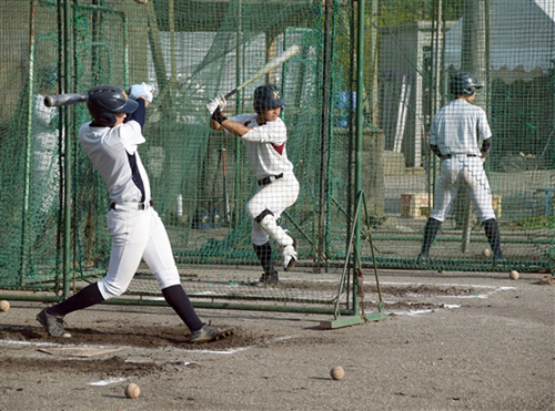 一球一球を大切に打撃練習に打ち込む選手 416